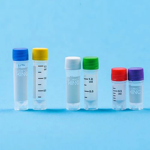Steril Benang Eksternal Internal Cryovials PP Bahan Laboratorium Standar Tinggi 0.5ml 1.0ml 1.5ml 2.0ml 5.0ml