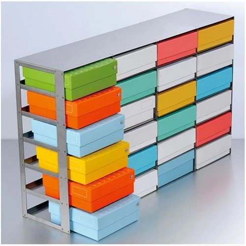 Biologix Frame Type Freezer Storage Racks Frame Type Sliding Drawer Stainless Steel Freezer Storage Racks