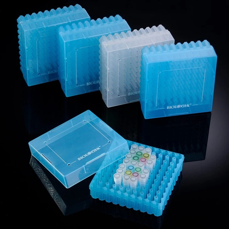 81 Well PC PP Plastic Cryobox Freezing Tube Cryogenic Storage